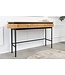 Invicta Interior Console ATELIER 120 cm, natuurlijke eikenhoutlook met zwart metalen frame - 47456