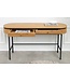 Invicta Interior Console ATELIER 120 cm, natuurlijke eikenhoutlook met zwart metalen frame - 47456