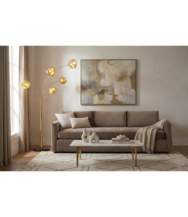 Invicta Interior Vloerlamp LIQUID DIAMOND goud 200cm - 48501