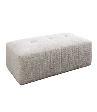 Invicta Interior Bank ROYAL 120cm veerkern bouclé champagne beige - 44545