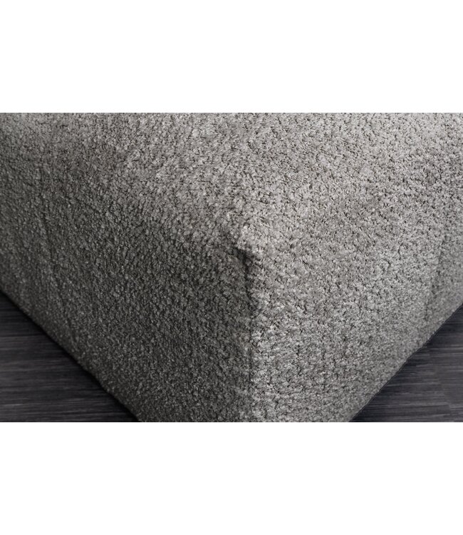 Invicta Interior Bank ROYAL 120cm veerkern bouclé grijs - 44543