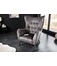 Invicta Interior Fauteuil AMSTERDAM met fluweelgrijze accenten, grijs - 43567