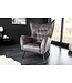 Invicta Interior Fauteuil AMSTERDAM met fluweelgrijze accenten, grijs - 43567