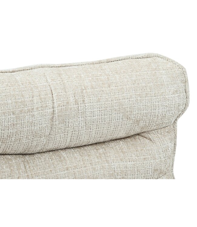 Invicta Interior Fauteuil CLOUD 360° draaibaar, met structuurstof, champagnebeige, en zwart metalen frame. - 46705