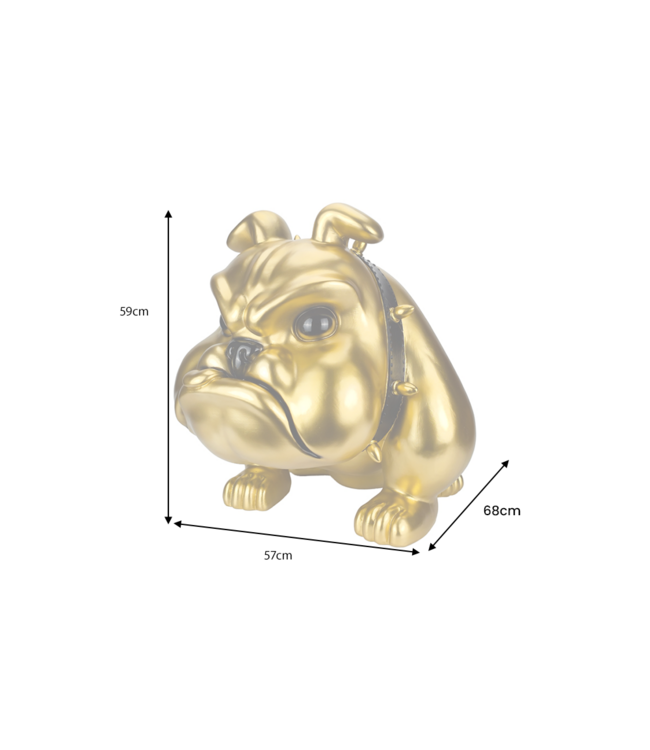 Invicta Interior Decoratief beeldje BULLDOG 70 cm goud - 48021