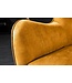 Invicta Interior Fauteuil AMSTERDAM, fluweel, mosterdgeel, zwarte metalen poten - 44484