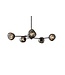 Invicta Interior Hanglamp LIQUID DIAMOND met 5 glazen lampenkappen in rooklook - 46021