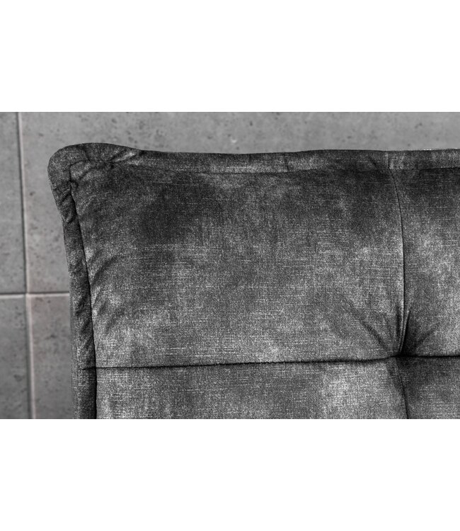 Invicta Interior Slaapbank JAZZ 195 cm 3-zits fluweel grijs - 47528