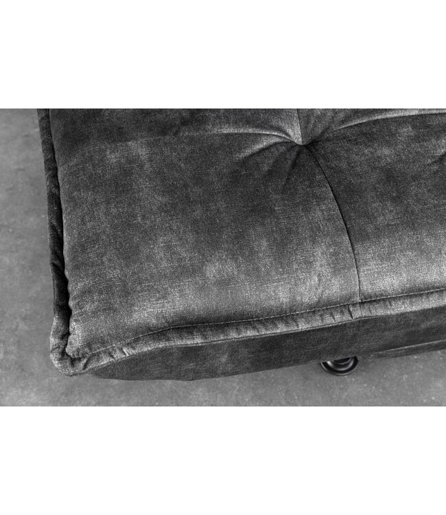 Invicta Interior Slaapbank JAZZ 195 cm 3-zits fluweel grijs - 47528