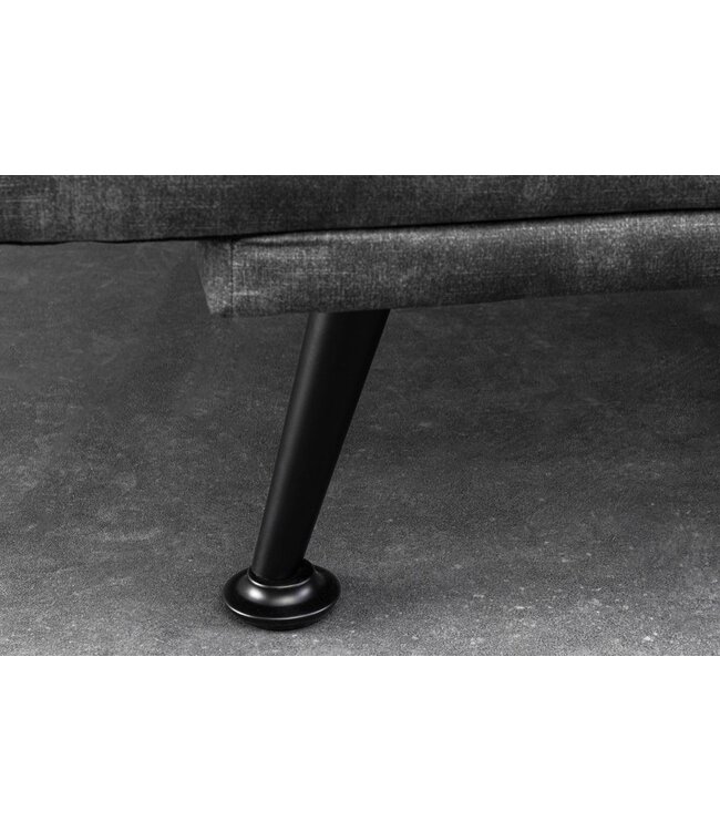 Invicta Interior Slaapbank JAZZ 195 cm 3-zits fluweel grijs - 47528