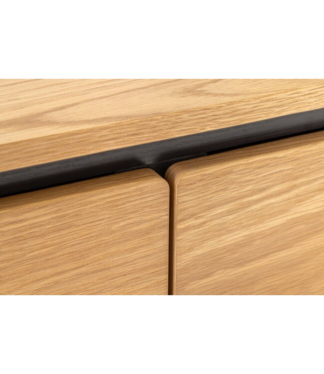 Invicta Interior TV-bord ATELIER 120 cm naturel eikenhoutlook met zwarte poten - 47449