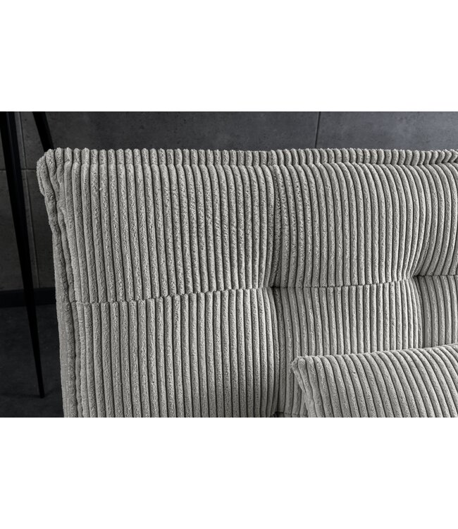 Invicta Interior Slaapbank JAZZ 195 cm 3-zits corduroy grijs - 47522