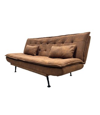 Invicta Interior Slaapbank JAZZ 195 cm 3-zits microvezel bruin - 47525