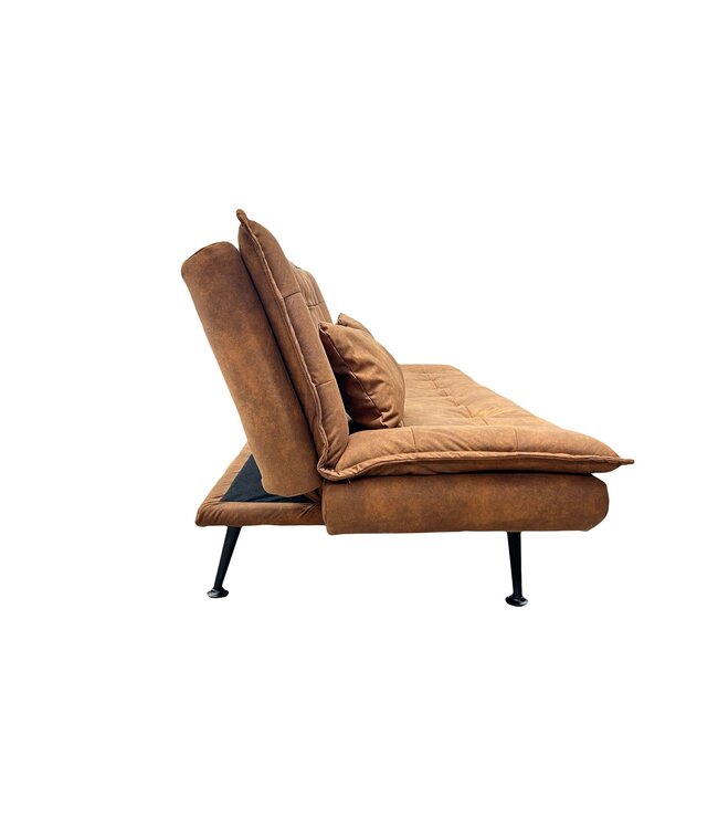 Invicta Interior Slaapbank JAZZ 195 cm 3-zits microvezel bruin - 47525