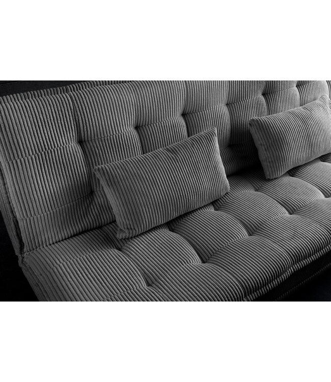 Invicta Interior Slaapbank JAZZ 195 cm 3-zits, corduroy grijs - 47524