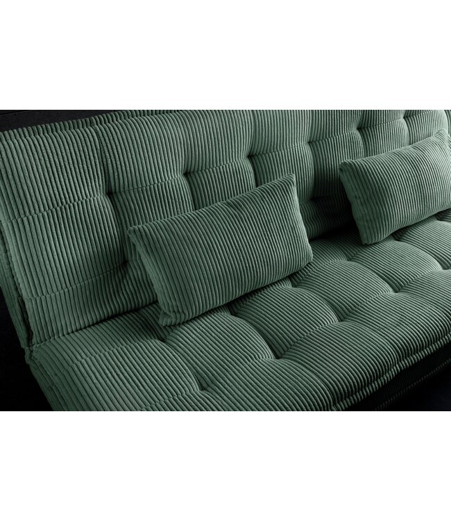 Invicta Interior Slaapbank JAZZ 195 cm 3-zits, koordgroen - 47523