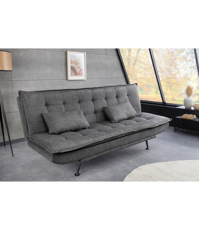 Invicta Interior Slaapbank JAZZ 195 cm 3-zits met structuurstof in grijs - 47529