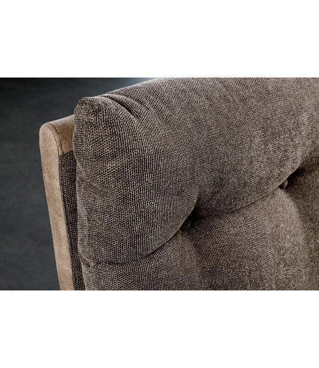 Invicta Interior Bank BIG GEORGE 160 cm plat geweven stof met veerkrachtige kern fluweel taupebruin - 44716