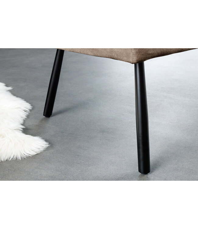 Invicta Interior Bank BIG GEORGE 160 cm plat geweven stof met veerkrachtige kern fluweel taupebruin - 44716