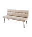 Invicta Interior Bank BIG GEORGE 160 cm plat geweven stof met veerkrachtige kern, fluweel, champagnebeige - 44014