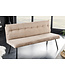 Invicta Interior Bank BIG GEORGE 160 cm plat geweven stof met veerkrachtige kern, fluweel, champagnebeige - 44014