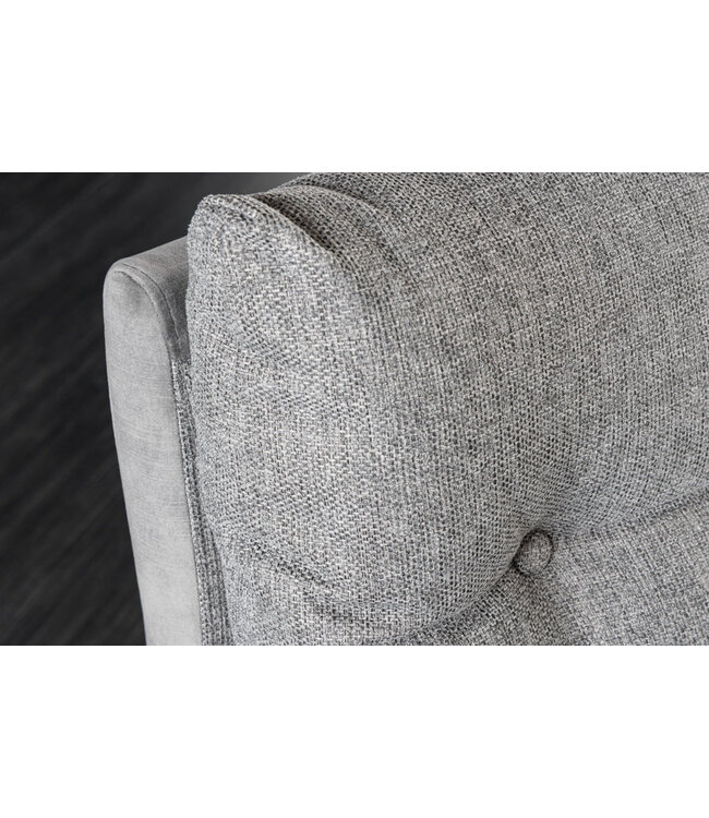 Invicta Interior Bank BIG GEORGE 160 cm plat geweven stof met veerkrachtige kern, fluweelgrijs - 44013