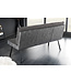 Invicta Interior Bank BIG GEORGE 160cm plat geweven stof met verende kern fluweel antraciet - 44012