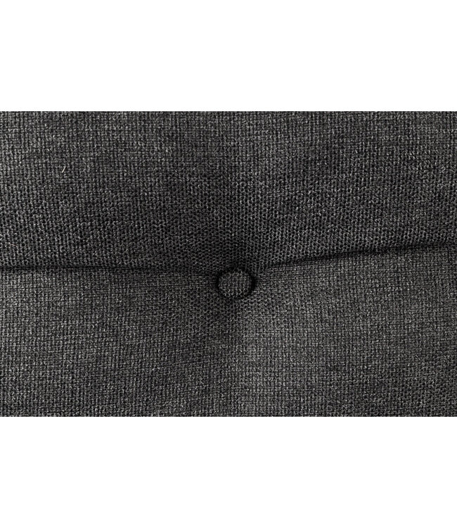 Invicta Interior Bank BIG GEORGE 160cm plat geweven stof met verende kern fluweel antraciet - 44012