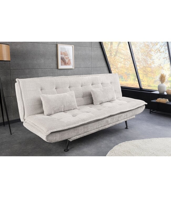 Invicta Interior Slaapbank JAZZ 195 cm, 3-zits, chenille stof, champagnebeige - 47527