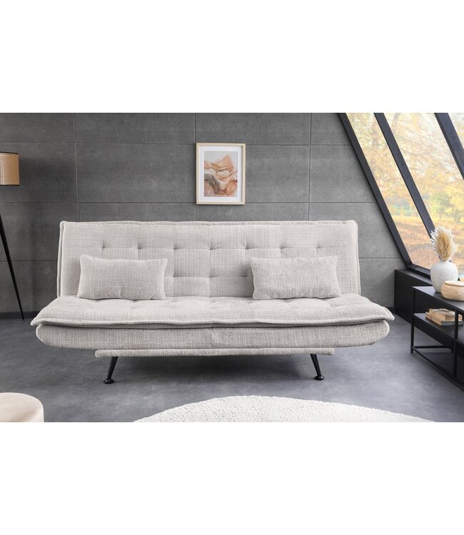 Invicta Interior Slaapbank JAZZ 195 cm, 3-zits, chenille stof, champagnebeige - 47527