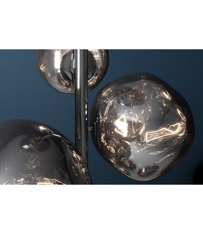 Invicta Interior Vloerlamp LIQUID DIAMOND 170 cm 7 glazen kappen grijs gerookte look - 46024