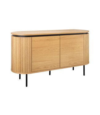 Invicta Interior Dressoir ATELIER 120 cm, natuurlijke eikenhoutlook met zwarte poten - 47452