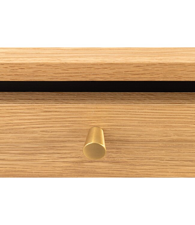 Invicta Interior Salontafel ATELIER 120 cm, natuurlijke eikenhoutlook met zwarte poten - 47457