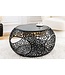Invicta Interior Salontafel SPIN 75 cm, gehard zwart glas, zwarte voet - 44506