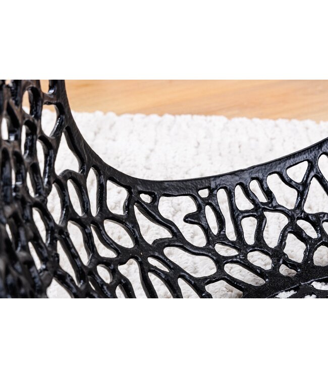 Invicta Interior Salontafel SPIN 75 cm, gehard zwart glas, zwarte voet - 44506