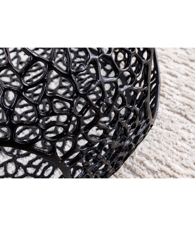 Invicta Interior Salontafel SPIN 75 cm, gehard zwart glas, zwarte voet - 44506