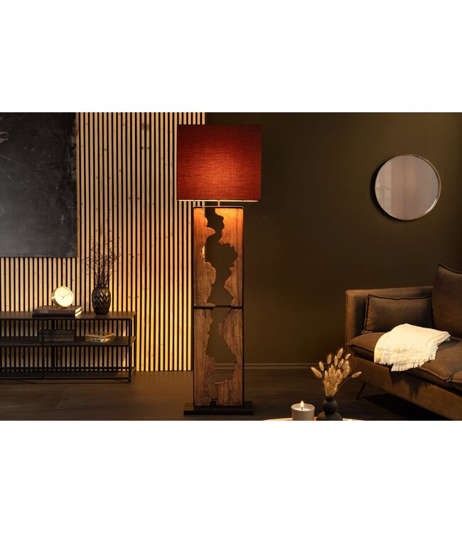 Invicta Interior Vloerlamp DESIGNED BY NATURE 165cm raintree hout naturel zwart - 46936