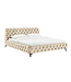 Invicta Interior Bed MODERN BAROCK 180x200cm fluweel champagne in chesterfield-stijl - 46409