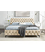 Invicta Interior Bed MODERN BAROCK 180x200cm fluweel champagne in chesterfield-stijl - 46409