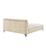 Invicta Interior Bed MODERN BAROCK 180x200cm fluweel champagne in chesterfield-stijl - 46409