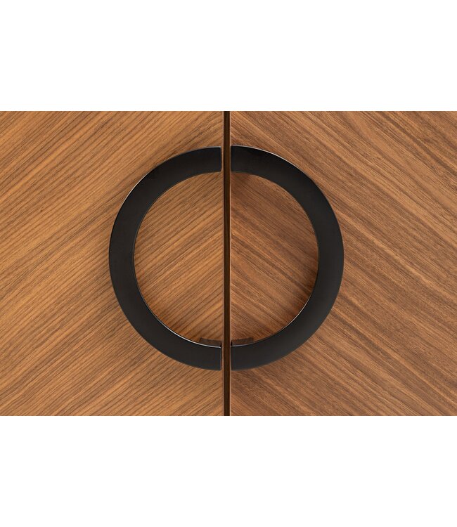 Invicta Interior TV-onderkast GRANDEZZA 180 cm, walnoothoutlook met zwart metalen frame - 46557