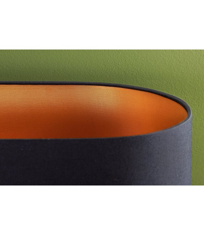 Invicta Interior Vloerlamp WARDROBE 150cm, frame naturel goud met lampenkap zwart goud - 45897