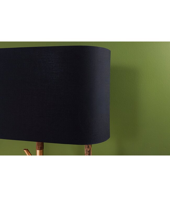 Invicta Interior Vloerlamp WARDROBE 150cm, frame naturel goud met lampenkap zwart goud - 45897