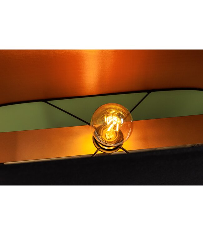 Invicta Interior Vloerlamp WARDROBE 150cm, frame naturel goud met lampenkap zwart goud - 45897