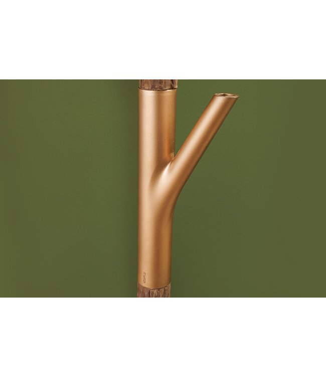 Invicta Interior Vloerlamp WARDROBE 150cm, frame naturel goud met lampenkap zwart goud - 45897