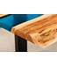 Invicta Interior Salontafel LIQUID 110cm acaciahout blauwe epoxystrip - 45680
