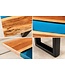 Invicta Interior Salontafel LIQUID 110cm acaciahout blauwe epoxystrip - 45680
