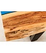 Invicta Interior Salontafel LIQUID 110cm acaciahout blauwe epoxystrip - 45680