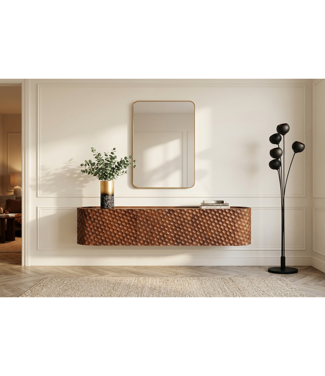 Invicta Interior TV-bord ADLON 160 cm 3D massief hangend mangohout - 47586