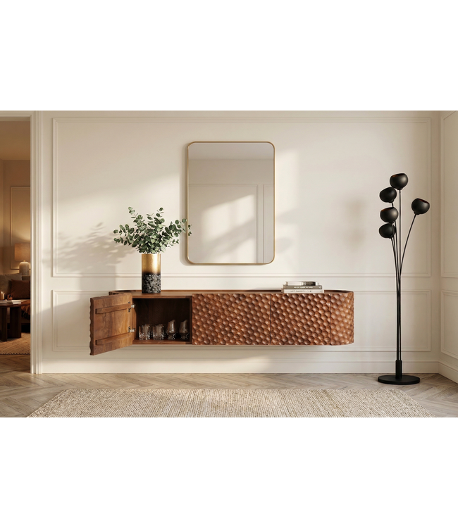 Invicta Interior TV-bord ADLON 160 cm 3D massief hangend mangohout - 47586